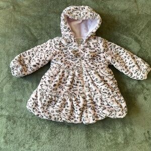 Leopard Print Baby Coat with Hood